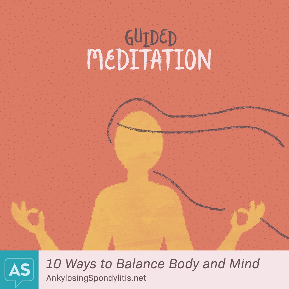 A person with arms in a meditative pose