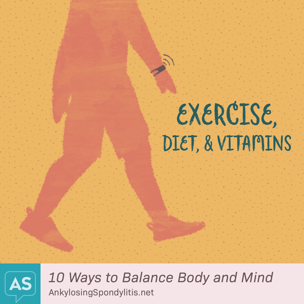 A person walking with a fitness tracker on their arm